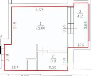 Студия квартира, вторичка, 29м2, 13/17 этаж