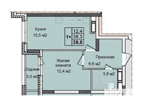 1-к квартира, вторичка, 41м2, 25/25 этаж