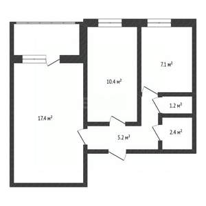 2-к квартира, вторичка, 44м2, 4/9 этаж