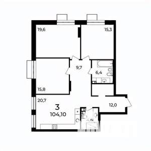 3-к квартира, вторичка, 105м2, 2/9 этаж