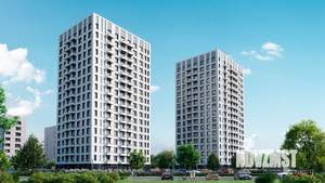 2-к квартира, строящийся дом, 53м2, 9/17 этаж
