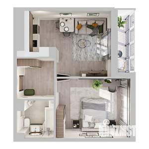 1-к квартира, вторичка, 46м2, 8/10 этаж