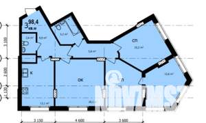 3-к квартира, строящийся дом, 100м2, 5/21 этаж