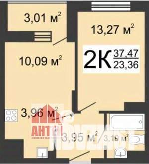 1-к квартира, вторичка, 38м2, 11/24 этаж