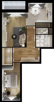 2-к квартира, вторичка, 70м2, 15/19 этаж