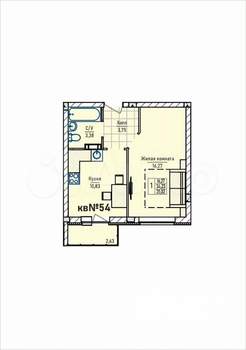 1-к квартира, вторичка, 35м2, 1/3 этаж