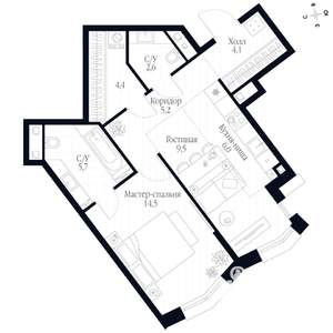2-к квартира, вторичка, 52м2, 4/20 этаж