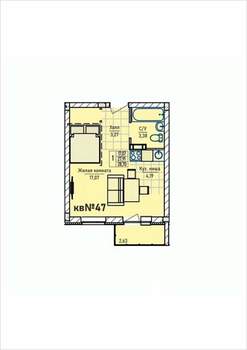 Студия квартира, строящийся дом, 29м2, 3/4 этаж