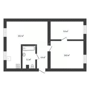 3-к квартира, вторичка, 54м2, 2/5 этаж