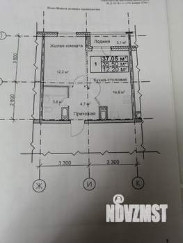 1-к квартира, вторичка, 37м2, 19/19 этаж