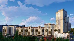 1-к квартира, строящийся дом, 46м2, 3/7 этаж