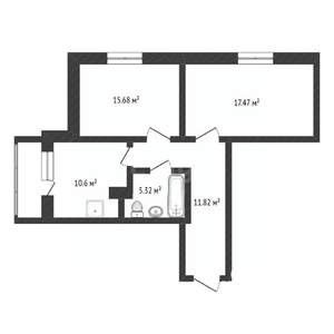 2-к квартира, вторичка, 62м2, 2/25 этаж
