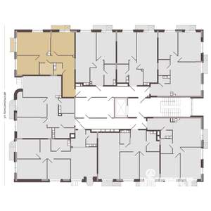 2-к квартира, строящийся дом, 61м2, 7/8 этаж