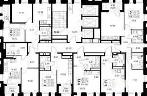 2-к квартира, вторичка, 44м2, 9/30 этаж