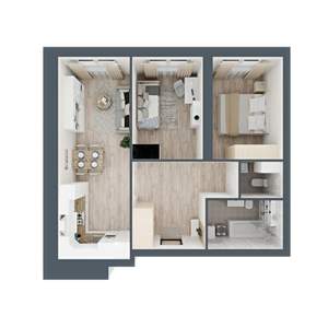 2-к квартира, вторичка, 67м2, 3/24 этаж