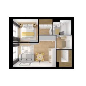 1-к квартира, вторичка, 38м2, 19/25 этаж