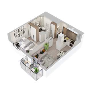 1-к квартира, вторичка, 41м2, 8/10 этаж