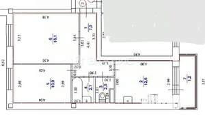 2-к квартира, вторичка, 51м2, 1/3 этаж