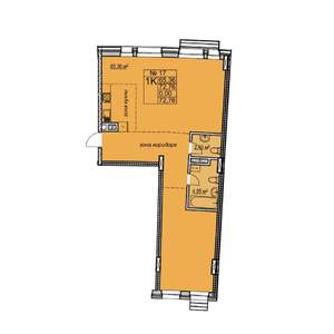 2-к квартира, строящийся дом, 73м2, 3/6 этаж