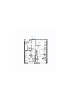 1-к квартира, вторичка, 38м2, 7/24 этаж