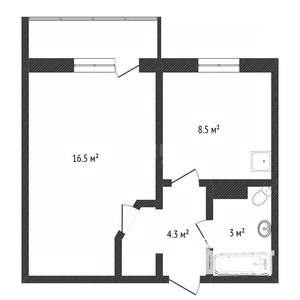 1-к квартира, вторичка, 32м2, 5/11 этаж
