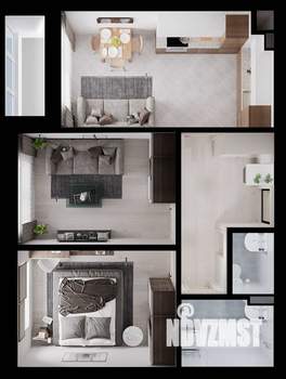 2-к квартира, вторичка, 54м2, 2/4 этаж