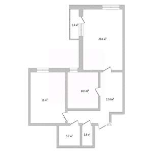 2-к квартира, вторичка, 66м2, 2/7 этаж