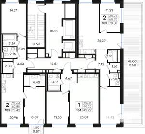 2-к квартира, вторичка, 78м2, 11/13 этаж