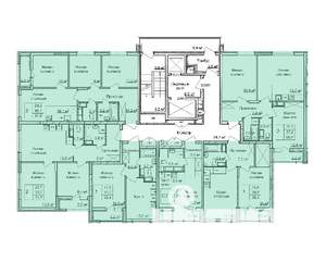 2-к квартира, строящийся дом, 58м2, 17/25 этаж