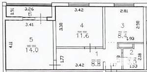 2-к квартира, вторичка, 49м2, 9/10 этаж