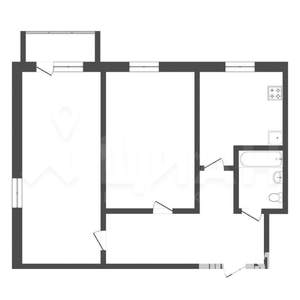 3-к квартира, вторичка, 51м2, 2/5 этаж