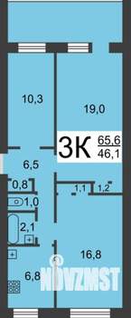 3-к квартира, вторичка, 65м2, 5/9 этаж