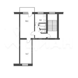 2-к квартира, вторичка, 48м2, 3/5 этаж