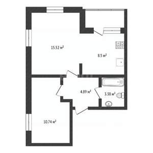 2-к квартира, вторичка, 46м2, 16/24 этаж