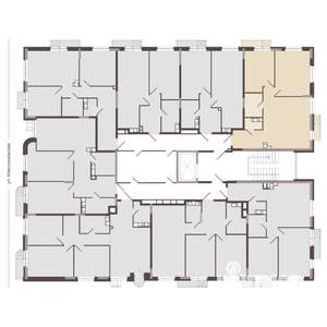 2-к квартира, строящийся дом, 62м2, 8/8 этаж