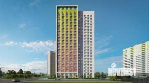 2-к квартира, строящийся дом, 76м2, 16/22 этаж