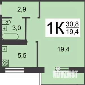 1-к квартира, вторичка, 31м2, 1/5 этаж