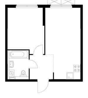 1-к квартира, вторичка, 38м2, 22/25 этаж