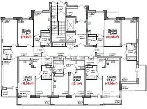3-к квартира, вторичка, 80м2, 1/19 этаж