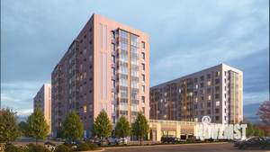 2-к квартира, строящийся дом, 53м2, 9/17 этаж