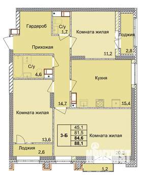 3-к квартира, вторичка, 85м2, 16/18 этаж