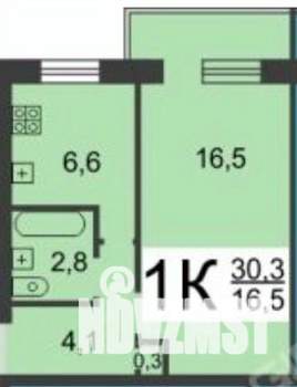 1-к квартира, вторичка, 31м2, 5/5 этаж