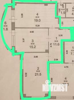 2-к квартира, вторичка, 75м2, 10/10 этаж