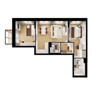 2-к квартира, вторичка, 60м2, 15/25 этаж