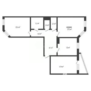 3-к квартира, вторичка, 86м2, 11/17 этаж