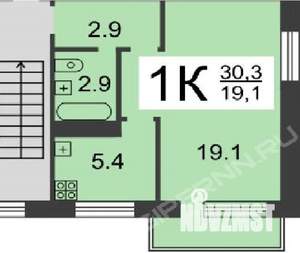1-к квартира, вторичка, 30м2, 2/5 этаж