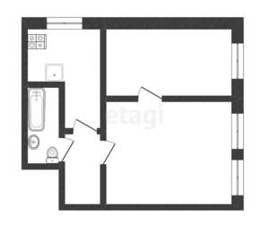 2-к квартира, вторичка, 35м2, 1/2 этаж