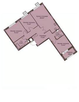 3-к квартира, строящийся дом, 95м2, 2/12 этаж