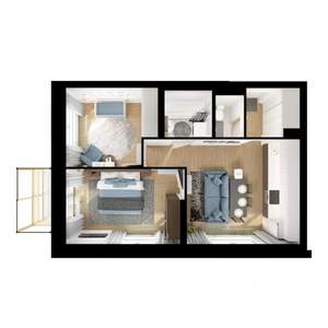 2-к квартира, вторичка, 49м2, 3/15 этаж