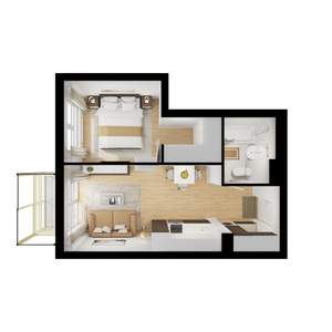 1-к квартира, вторичка, 35м2, 8/15 этаж
